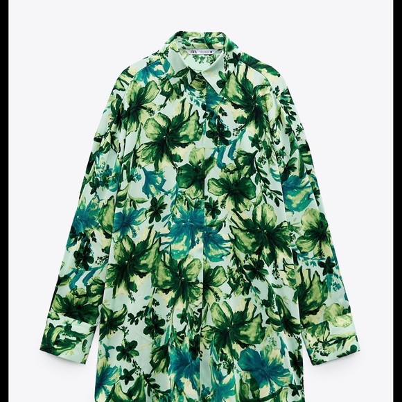 Zara Tropical print over sized top sz Small NWT - Picture 3 of 5